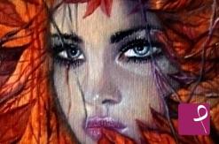 quadri in vendita online - autunno  (Dea  autunno)30x40