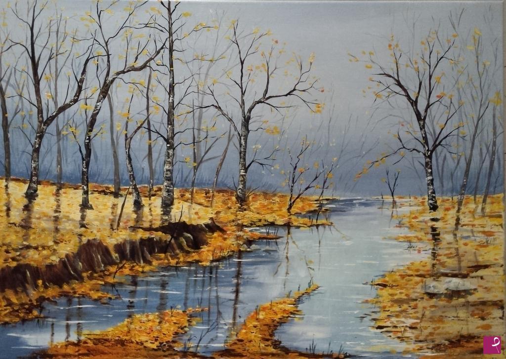 quadri in vendita online - Autunno giallo