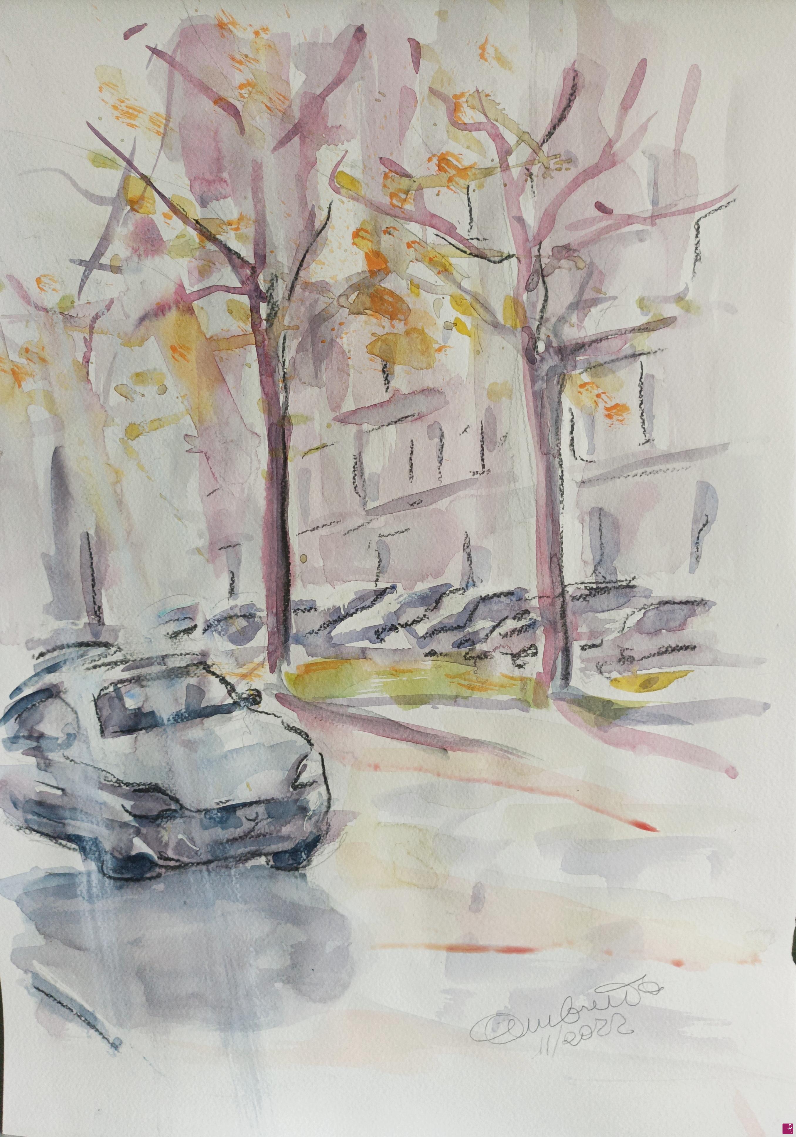 quadri in vendita online - Autunno in città