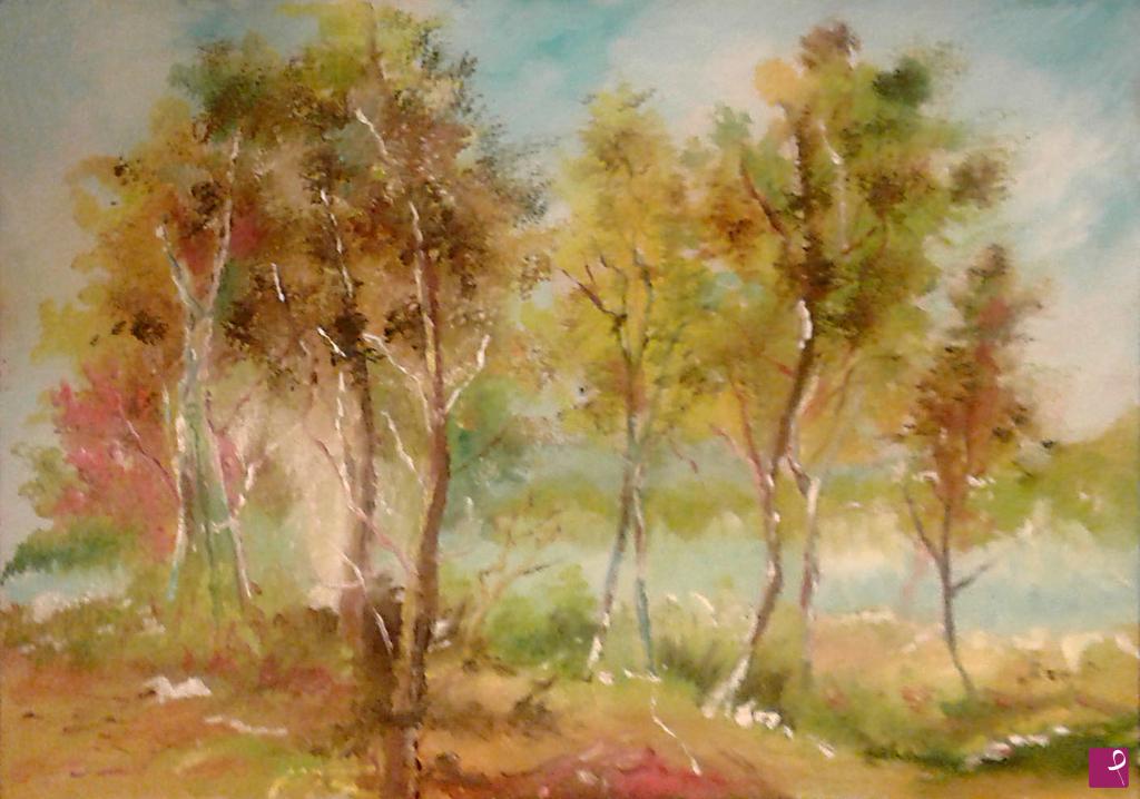 quadri in vendita online - autunno in collina