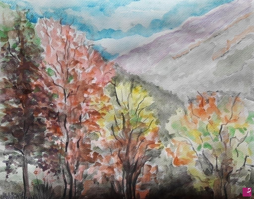 quadri in vendita online - Autunno in montagna 