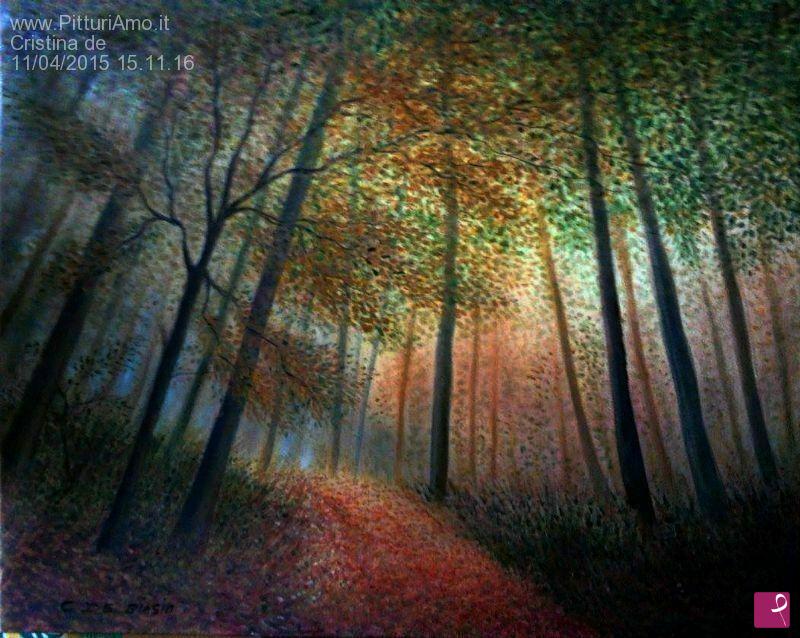quadri in vendita online - autunno  intenso  e  solitario