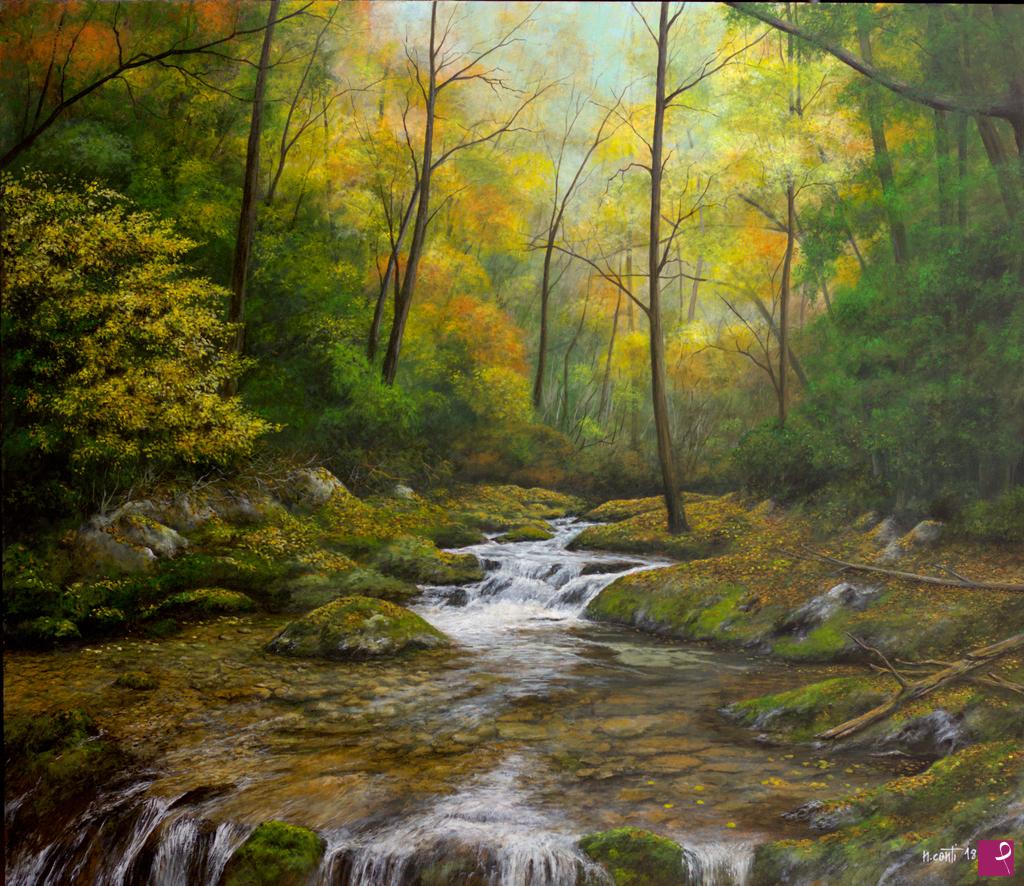 quadri in vendita online - Autunno nel bosco
