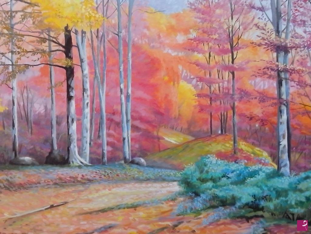 quadri in vendita online - Autunno nel Bosco