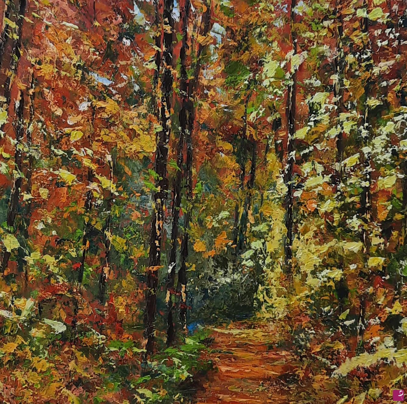 quadri in vendita online - Autunno nel bosco