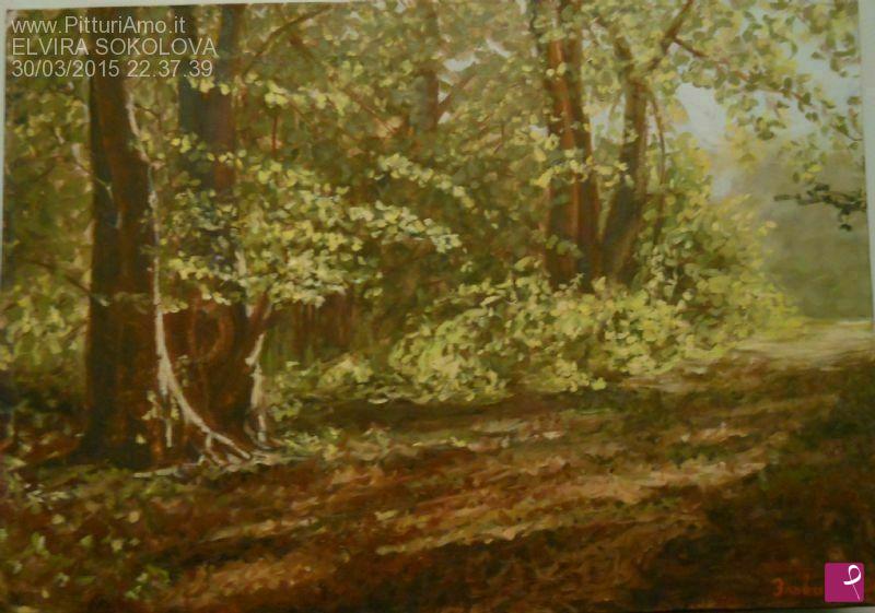 quadri in vendita online - AUTUNNO NEL BOSCO