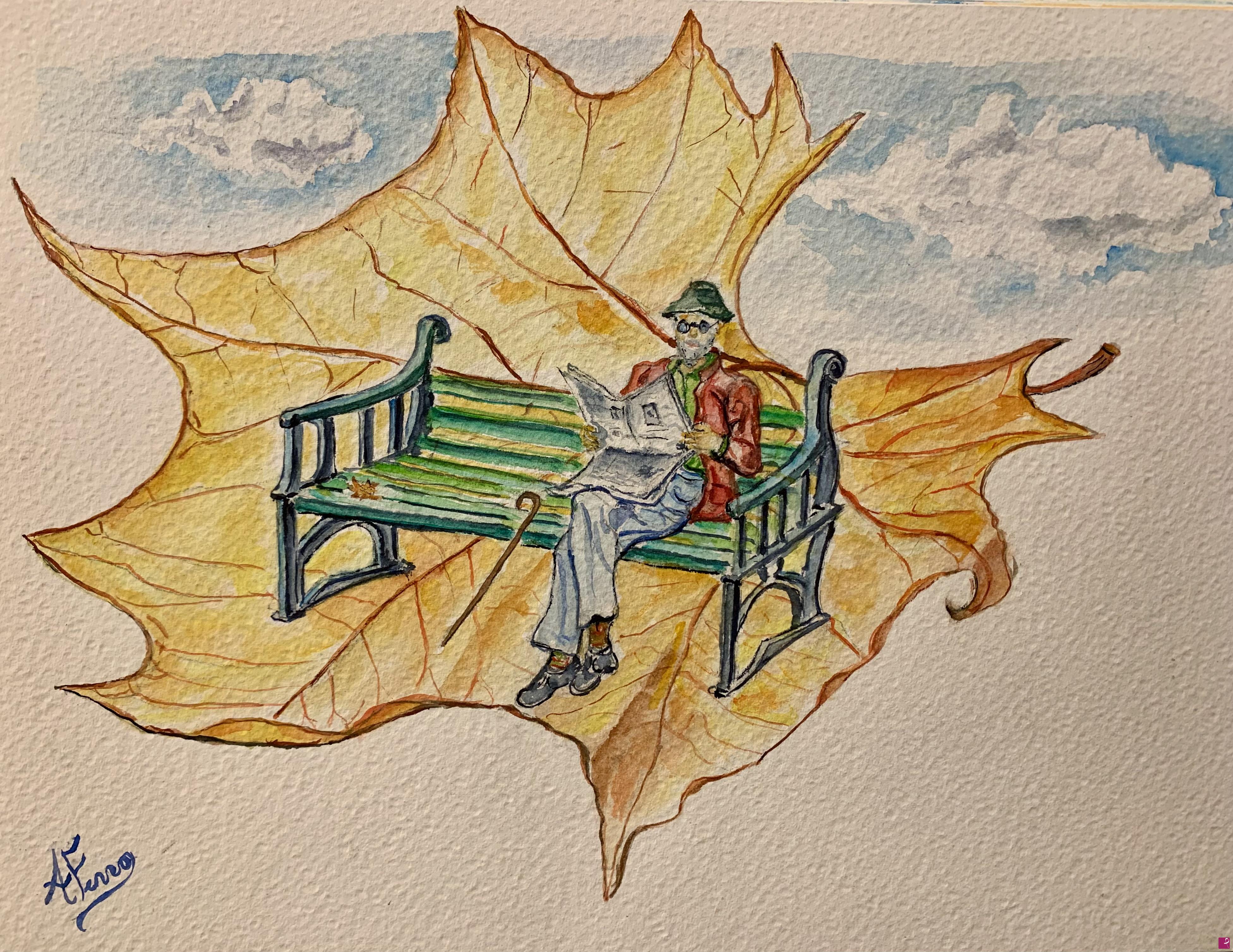 quadri in vendita online - Autunno nel parco