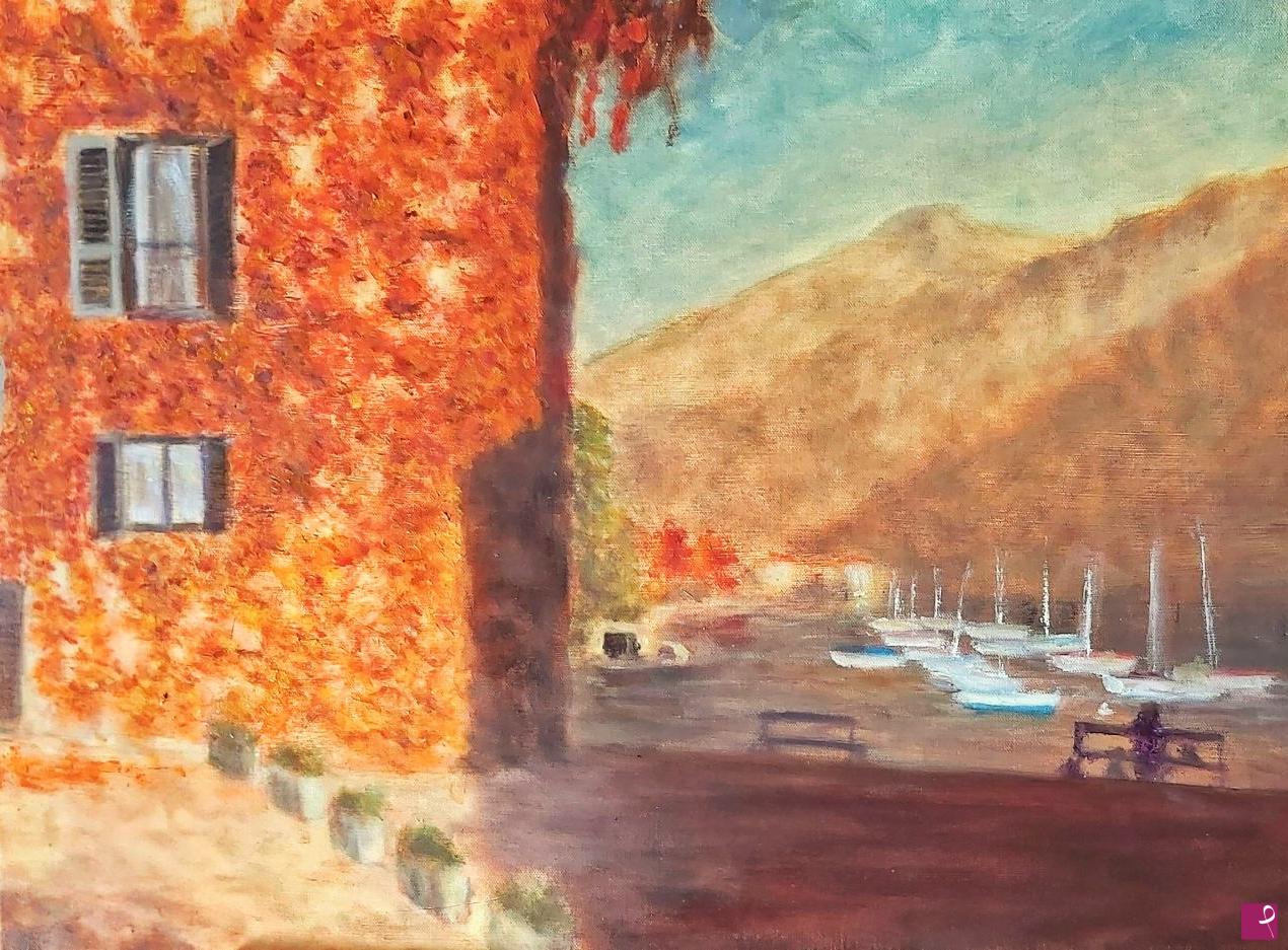 quadri in vendita online - Autunno sul lago - Rif LG-125-CL/OT50X70-O/2021