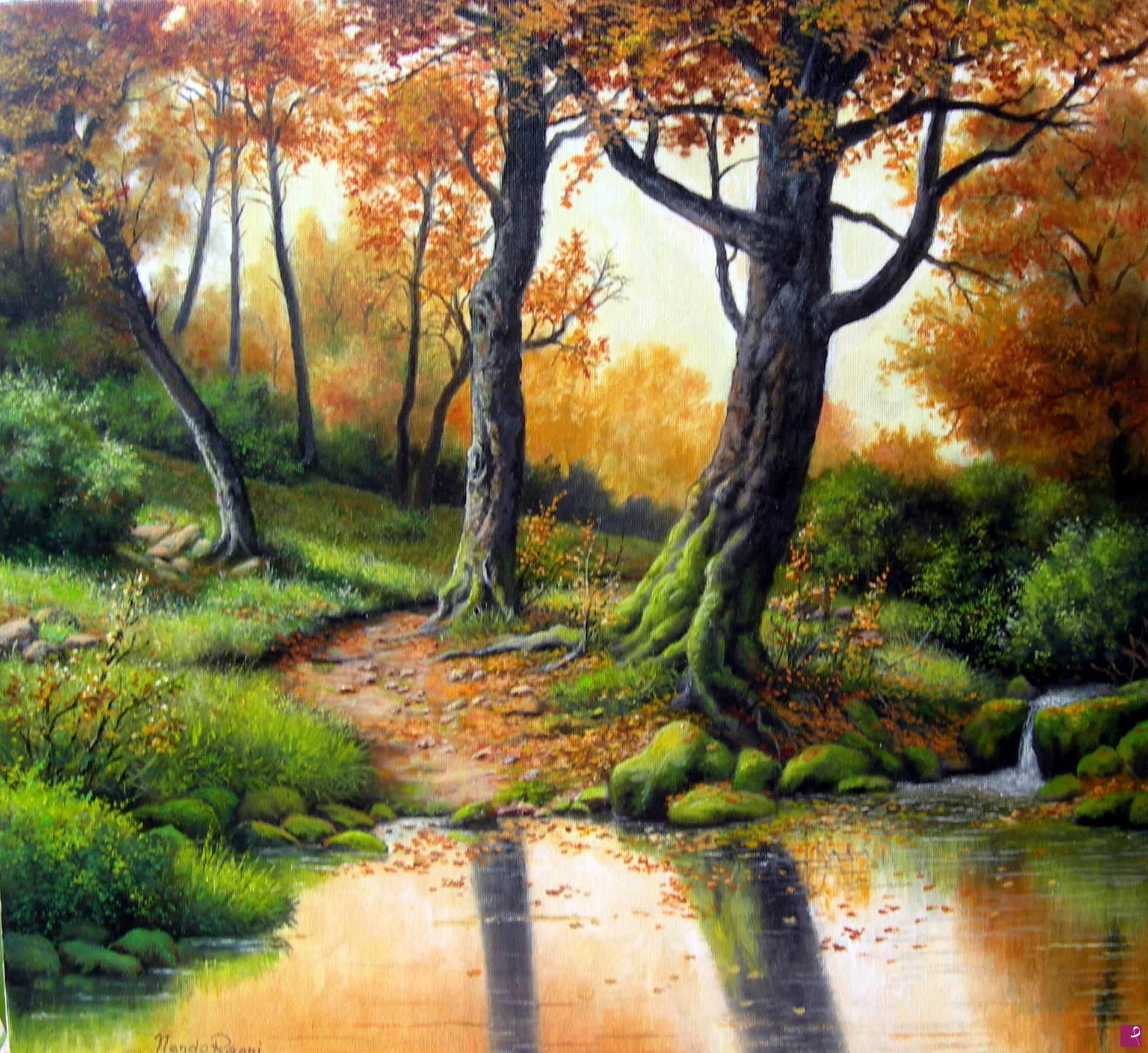 quadri in vendita online - Autunno, una sinfonia di caldi colori