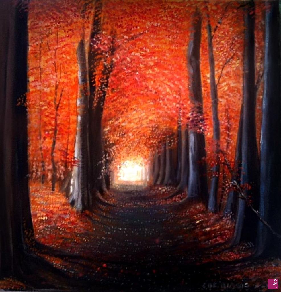 quadri in vendita online - autunno,bosco