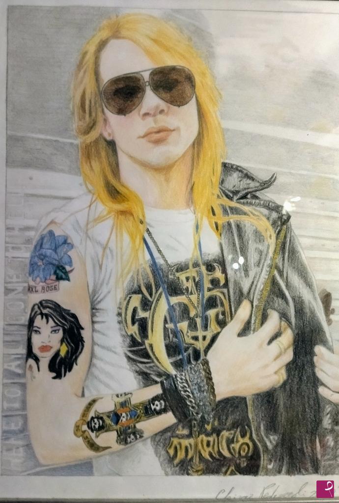 quadri in vendita online - AXL Rose cantante dei Guns'n'Roses
