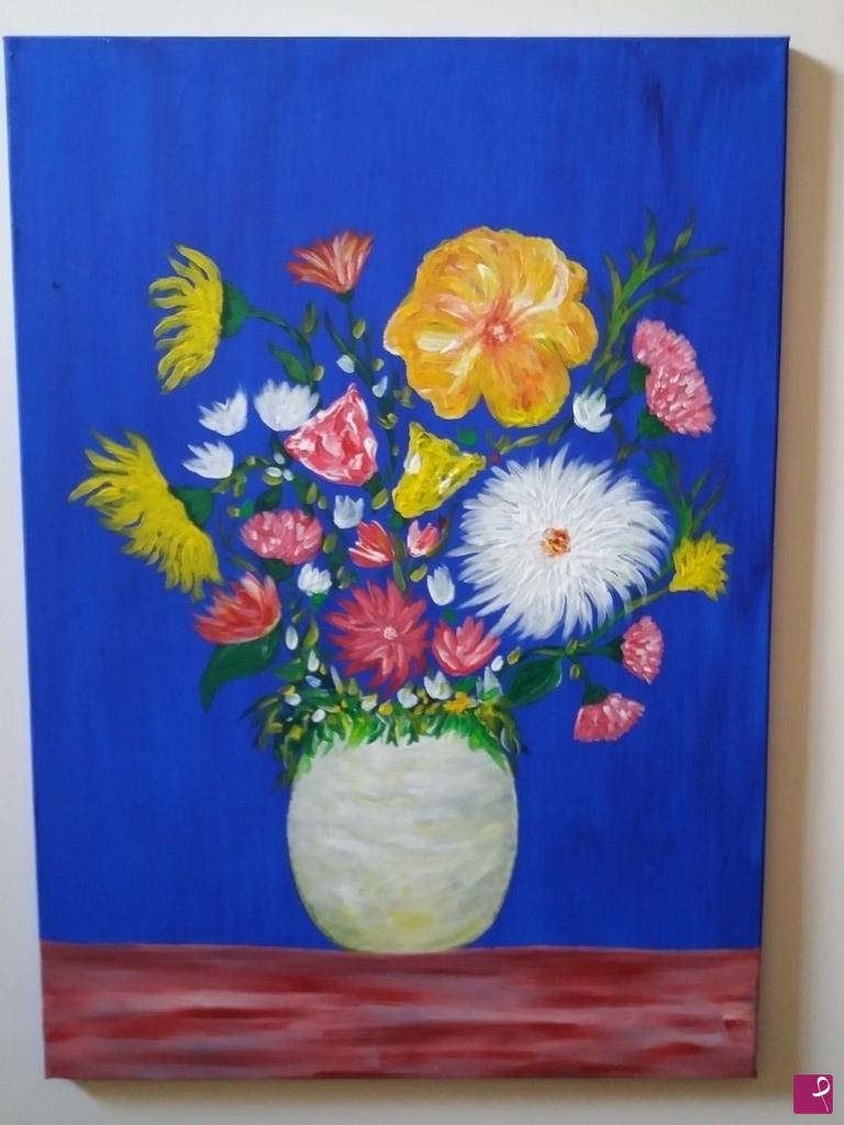 quadri in vendita online - Azzurro in fiore