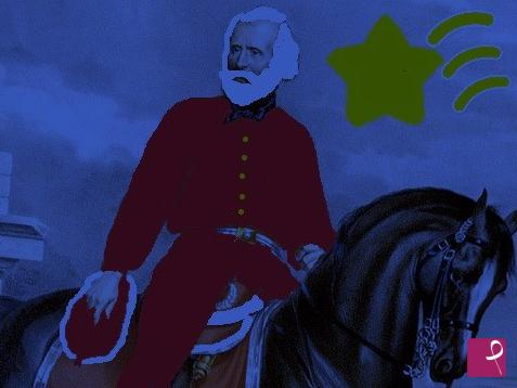 quadri in vendita online - Babbo Natale a cavallo