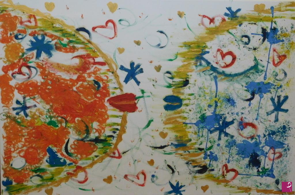quadri in vendita online - BACIO FRA DUE SOLI (KISS BETWEEN TWO SUNS)
