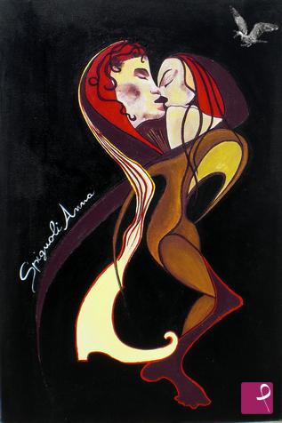 quadri in vendita online - "Bacio"2017