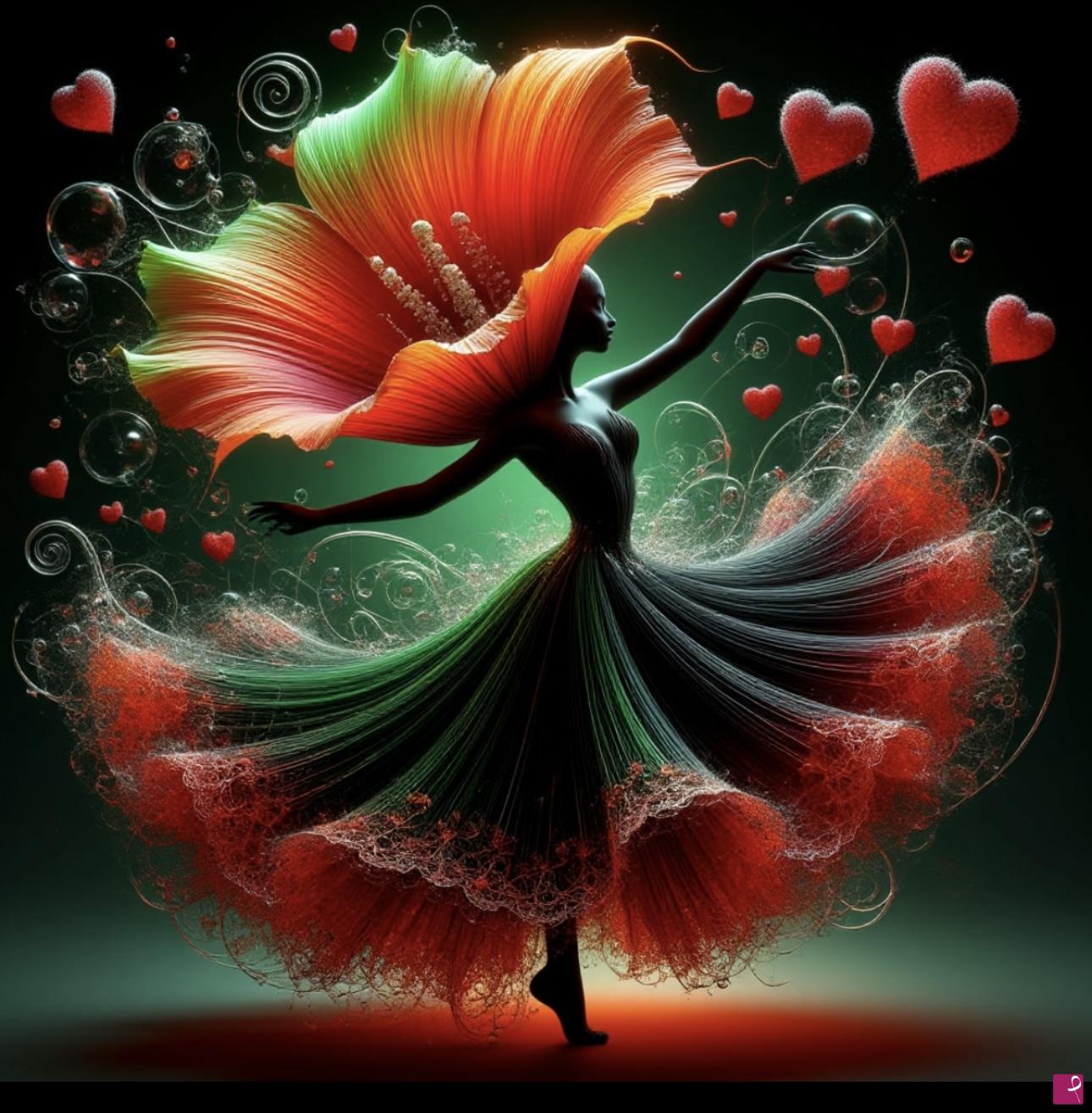 quadri in vendita online - Back lights and dance woman 