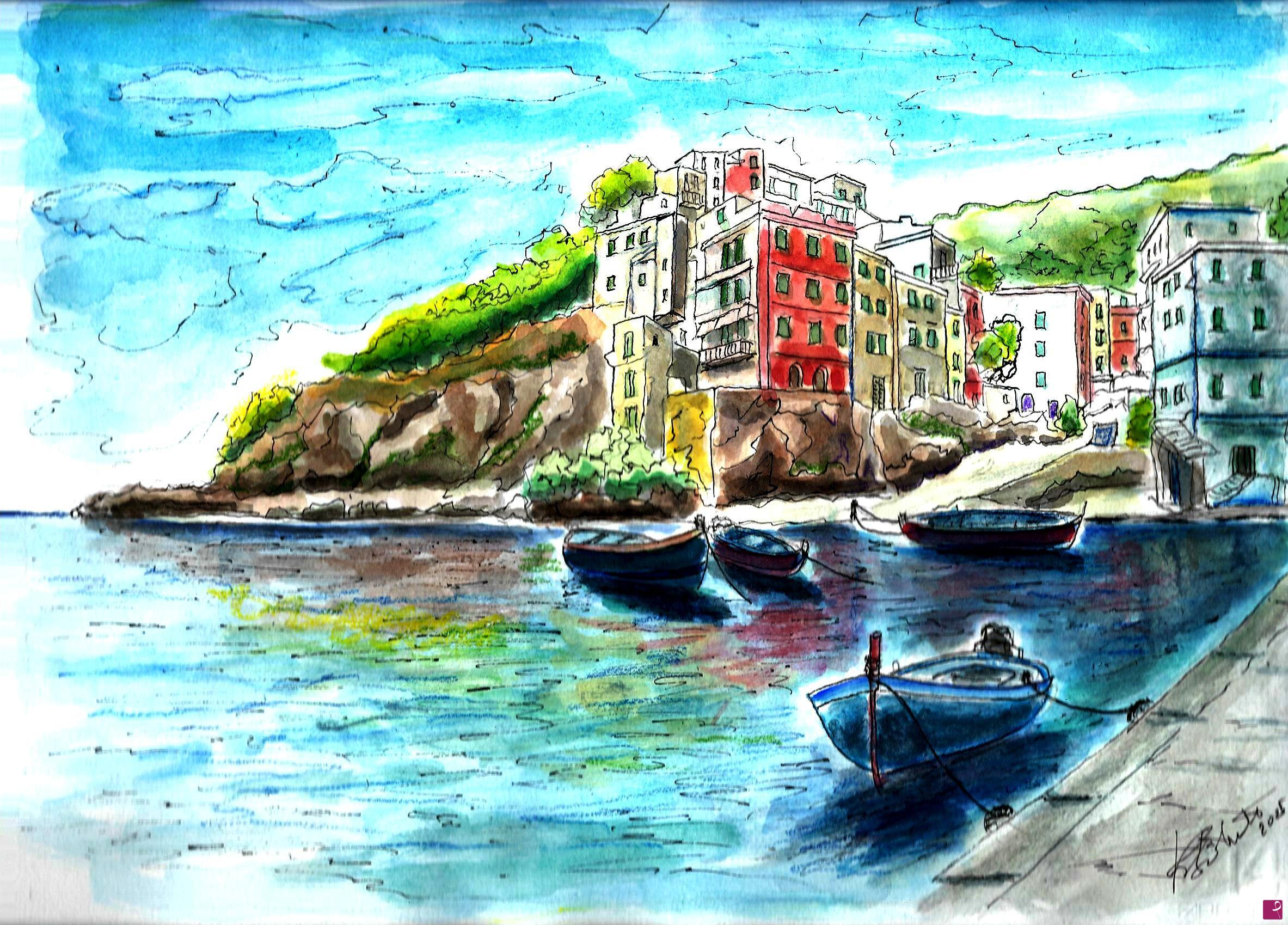 quadri in vendita online - Baia delle Cinque Terre - Liguria