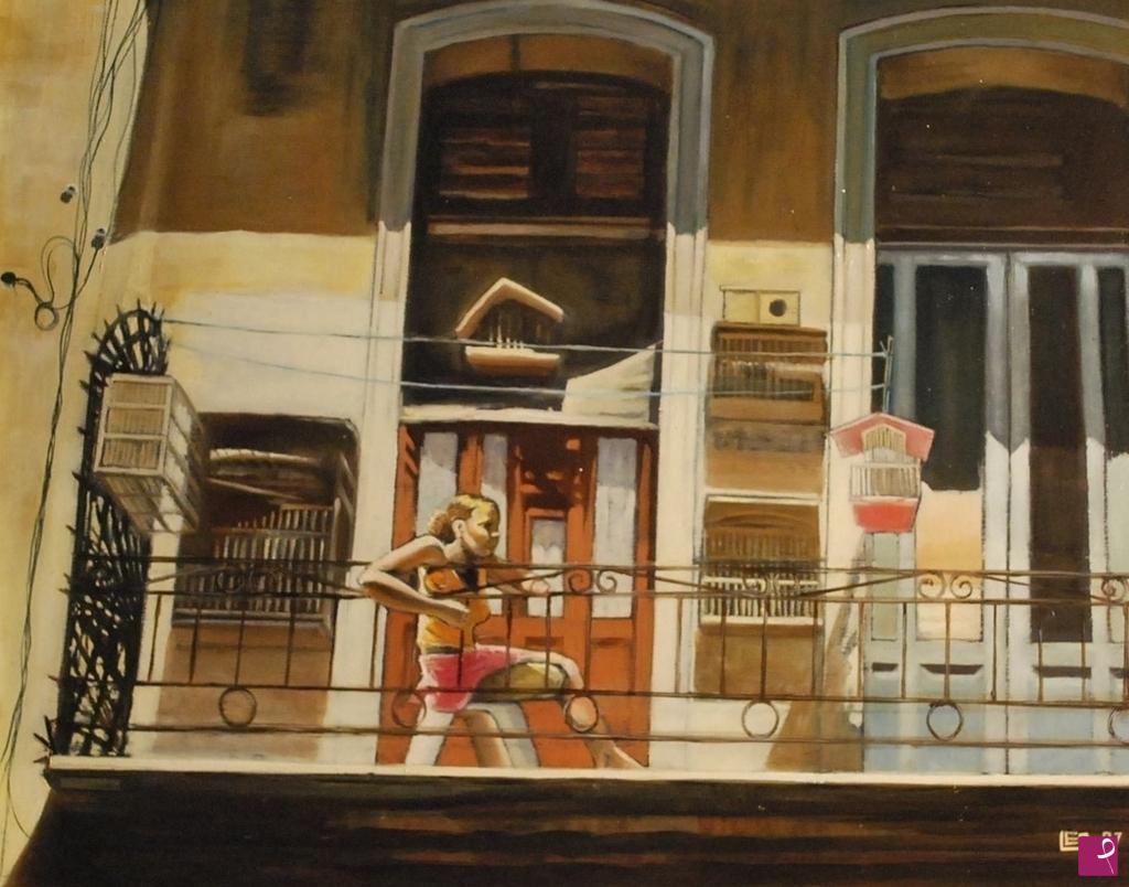 quadri in vendita online - Balcone all'Avana 