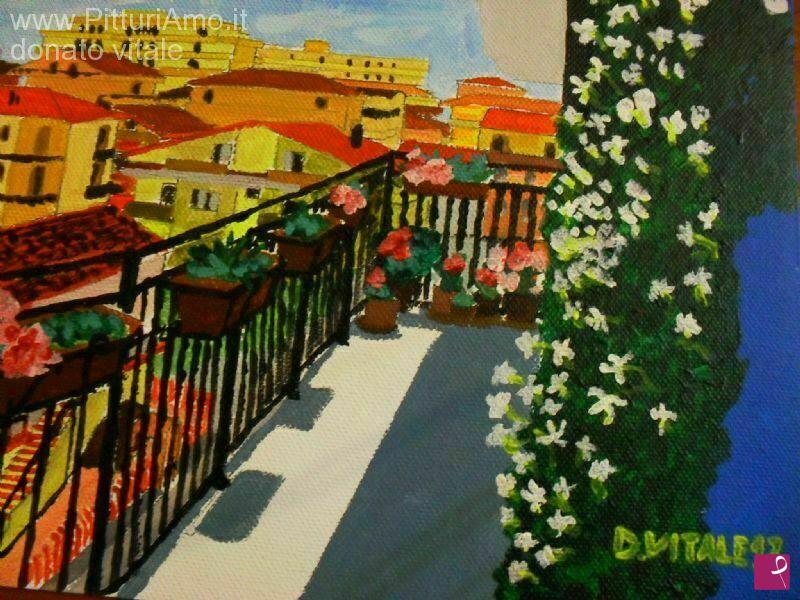 quadri in vendita online - balcone di casa