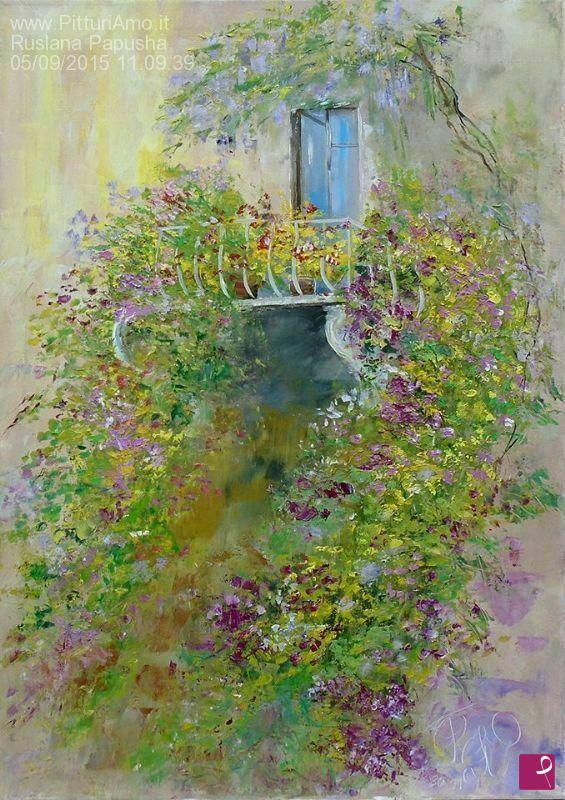 quadri in vendita online - "BALCONE FIORITO"