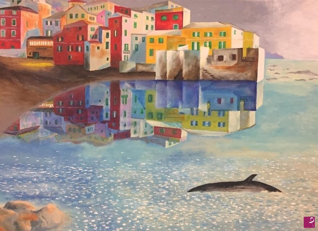 quadri in vendita online - Balena fina a Boccadasse