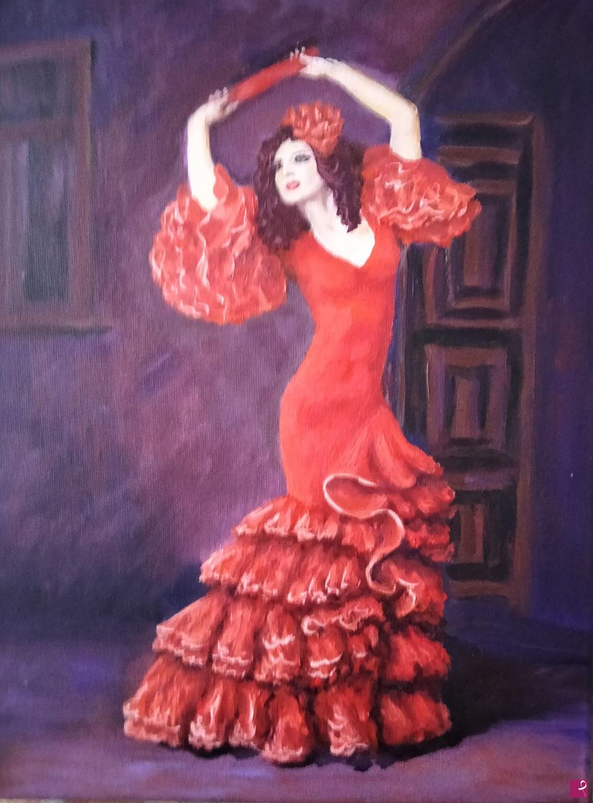 quadri in vendita online - Balerina di flamenco