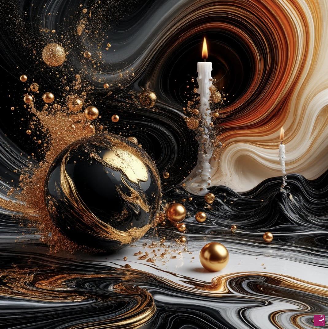 quadri in vendita online - Ball and candle 