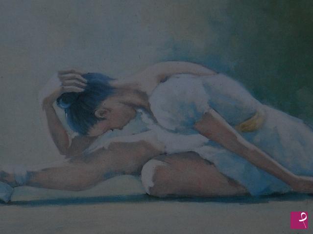 quadri in vendita online - BALLERINA ALLA PROVE