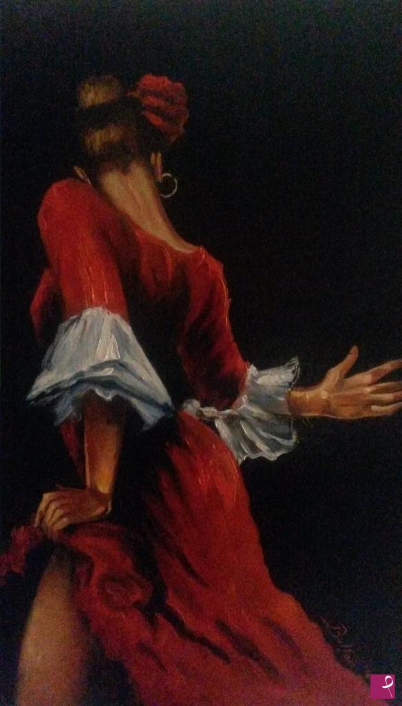 quadri in vendita online - 'Ballerina di flamenco'