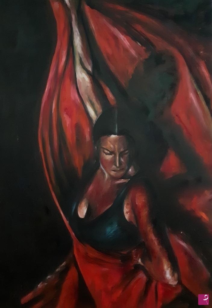quadri in vendita online - Ballerina di flamenco