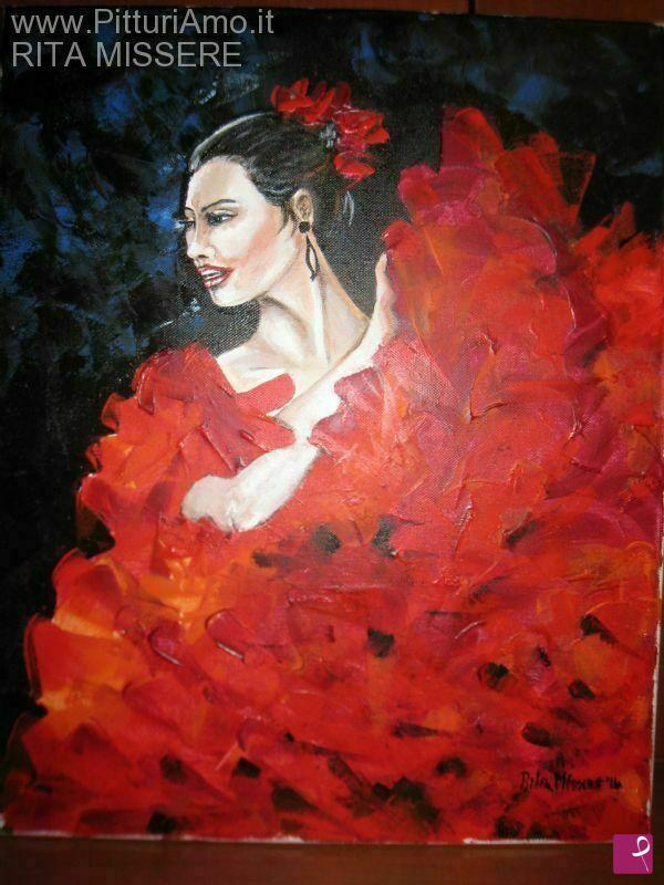 quadri in vendita online - ballerina di flamenco