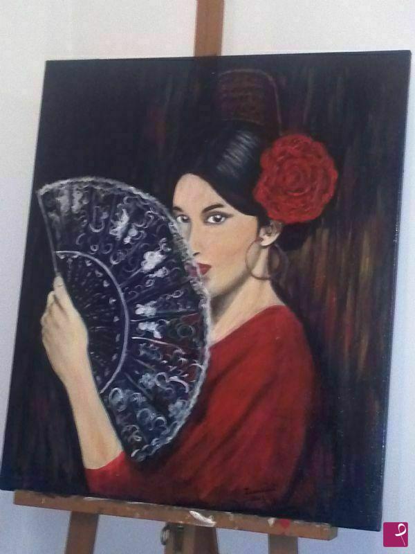 quadri in vendita online - Ballerina di flamenco