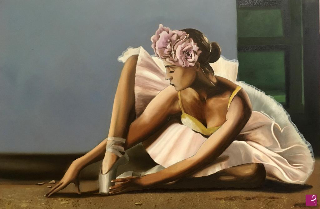 quadri in vendita online - Ballerina in sala prove