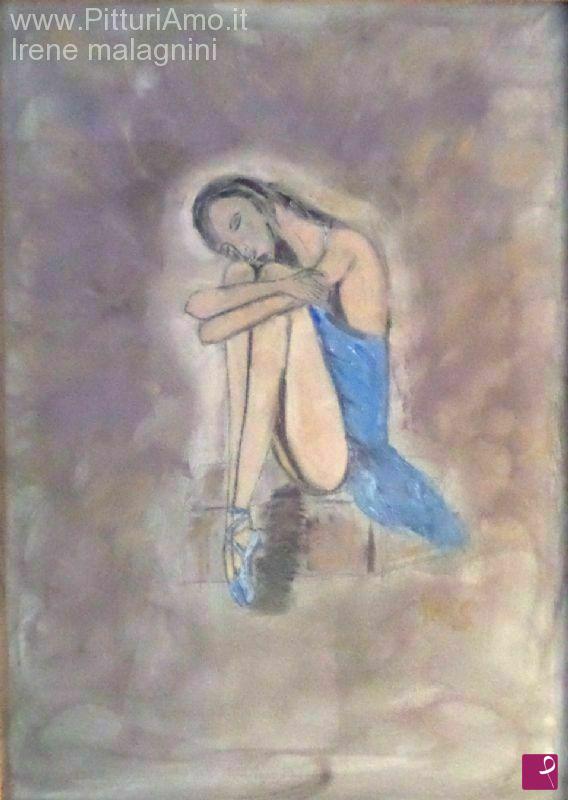 quadri in vendita online - ballerina prima della danza