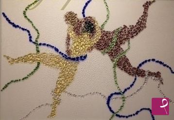 quadri in vendita online - "Ballerini" - Mosaico in vetro di Murano