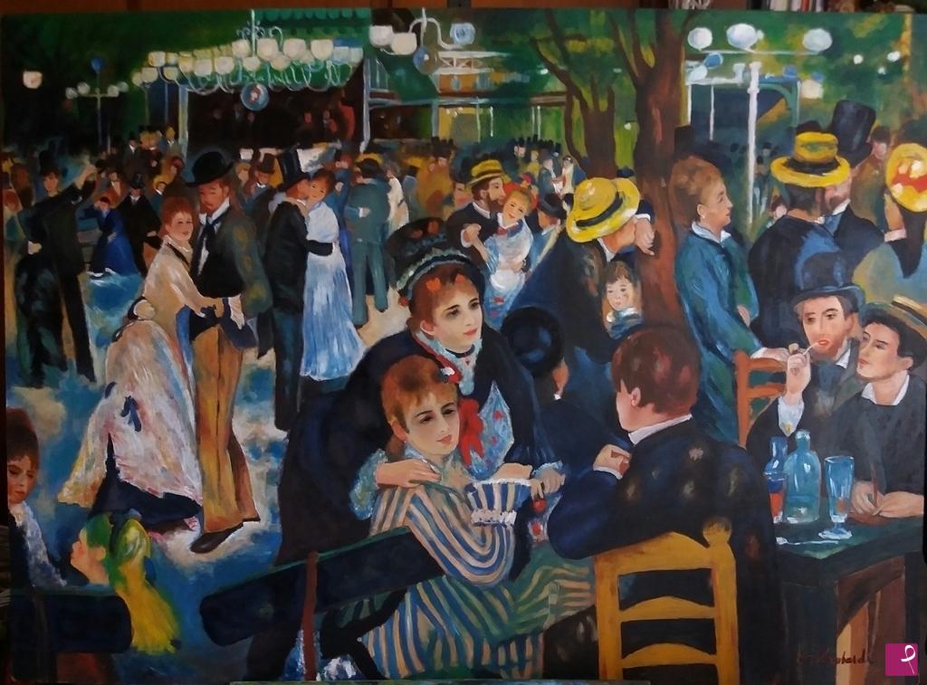 quadri in vendita online - BALLO AL MOULIN DE LA GALETTE