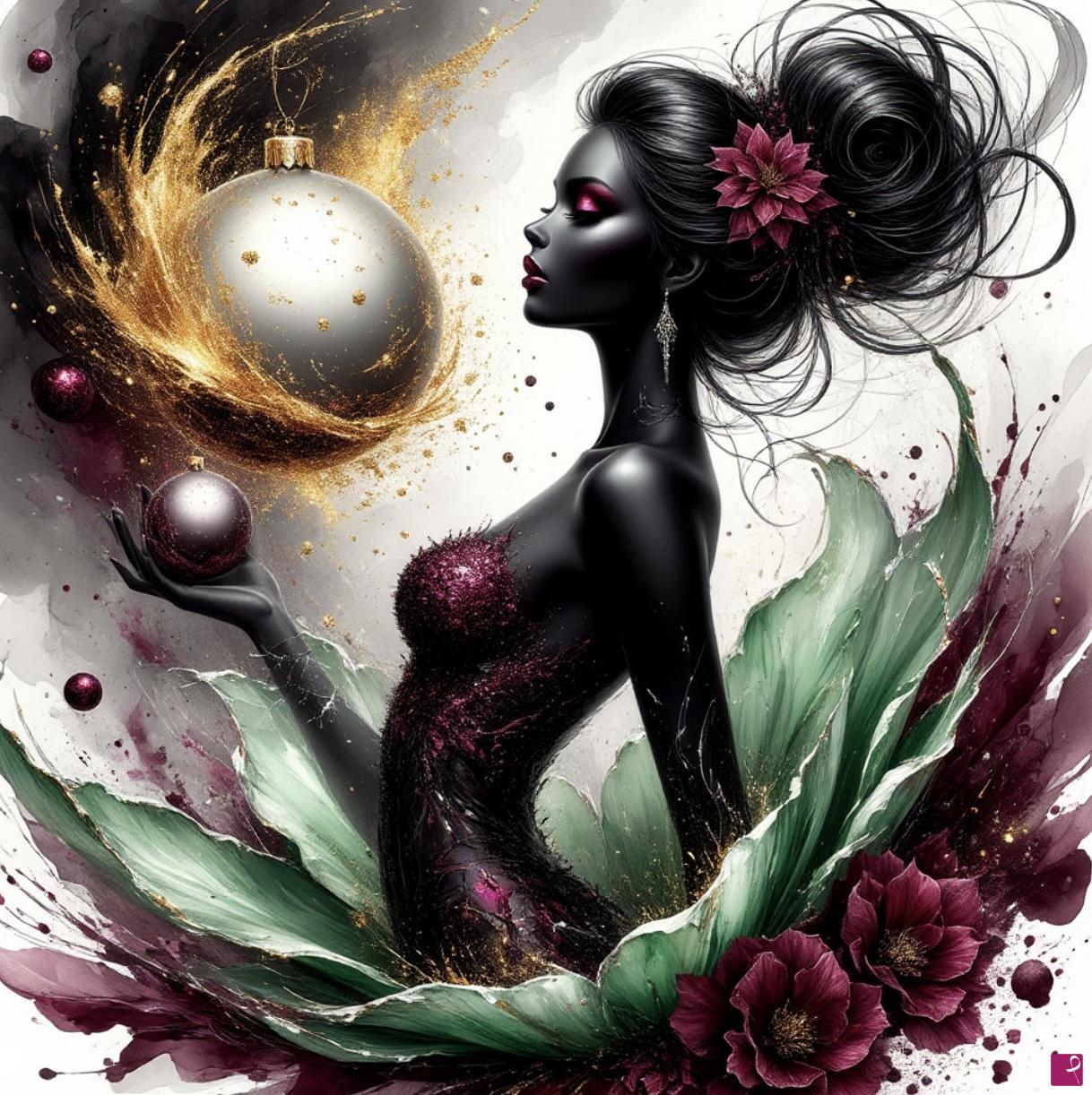 quadri in vendita online - Balls,girl from flower