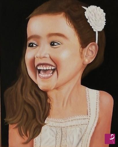 quadri in vendita online - Bambina allegra