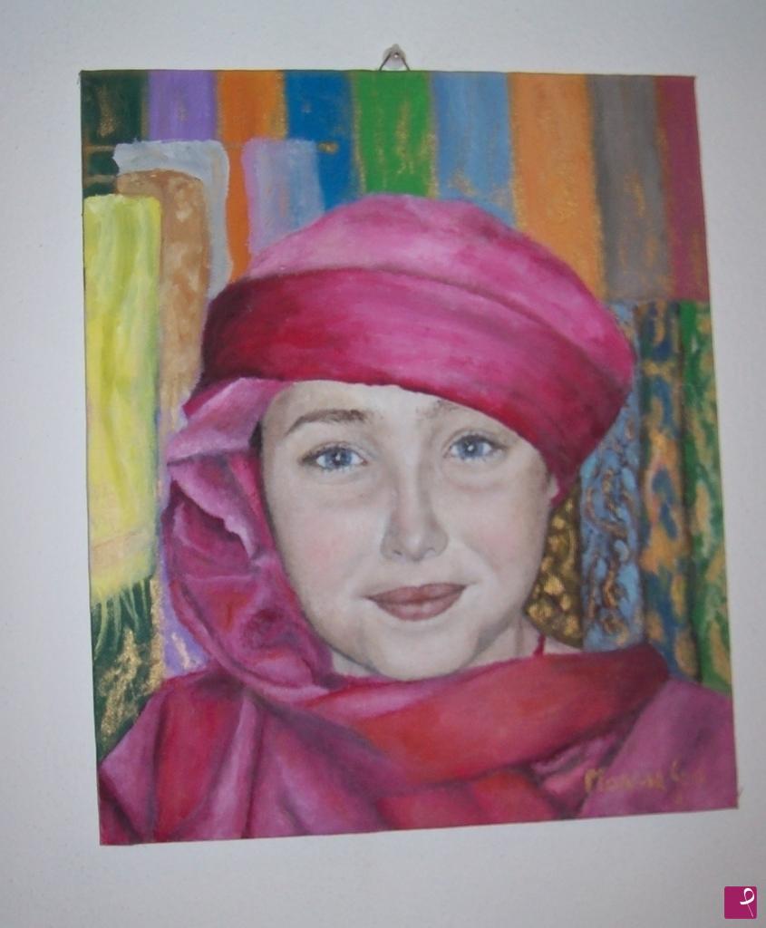 quadri in vendita online - Bambina in maschera