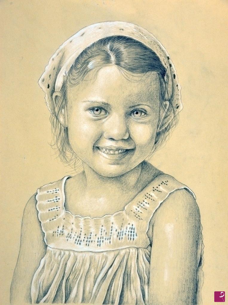 quadri in vendita online - "Bambina sorridente"