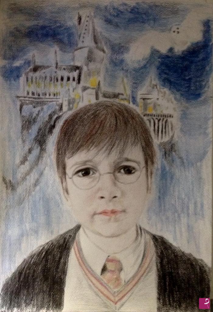 quadri in vendita online - Bambino ispirato a Harry Potter