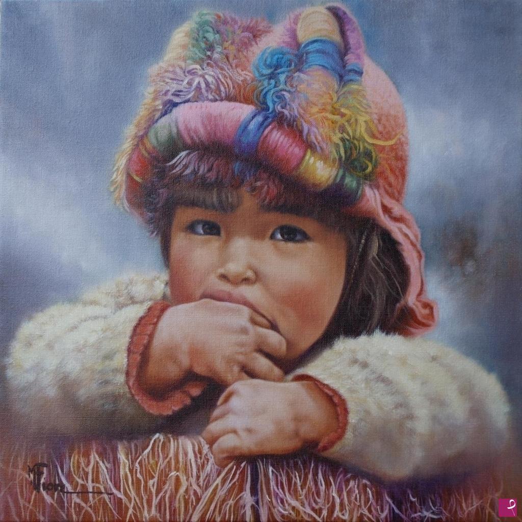 quadri in vendita online - bambino peruviano