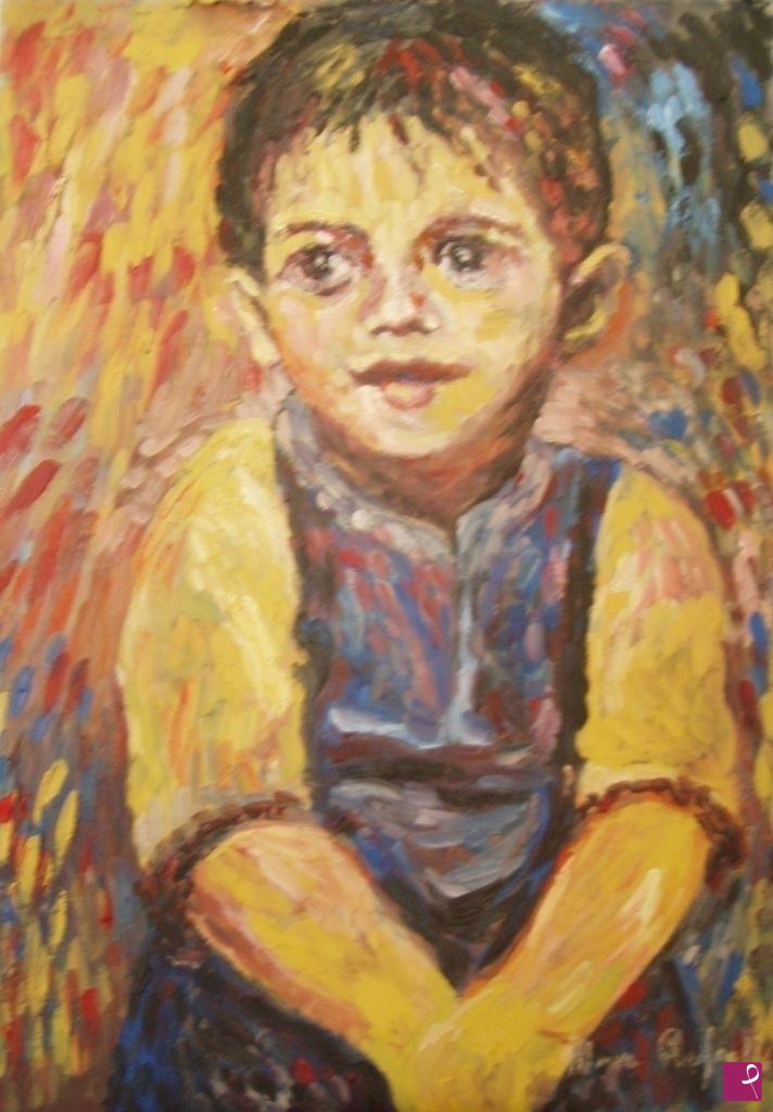 quadri in vendita online - Bambino sorridente