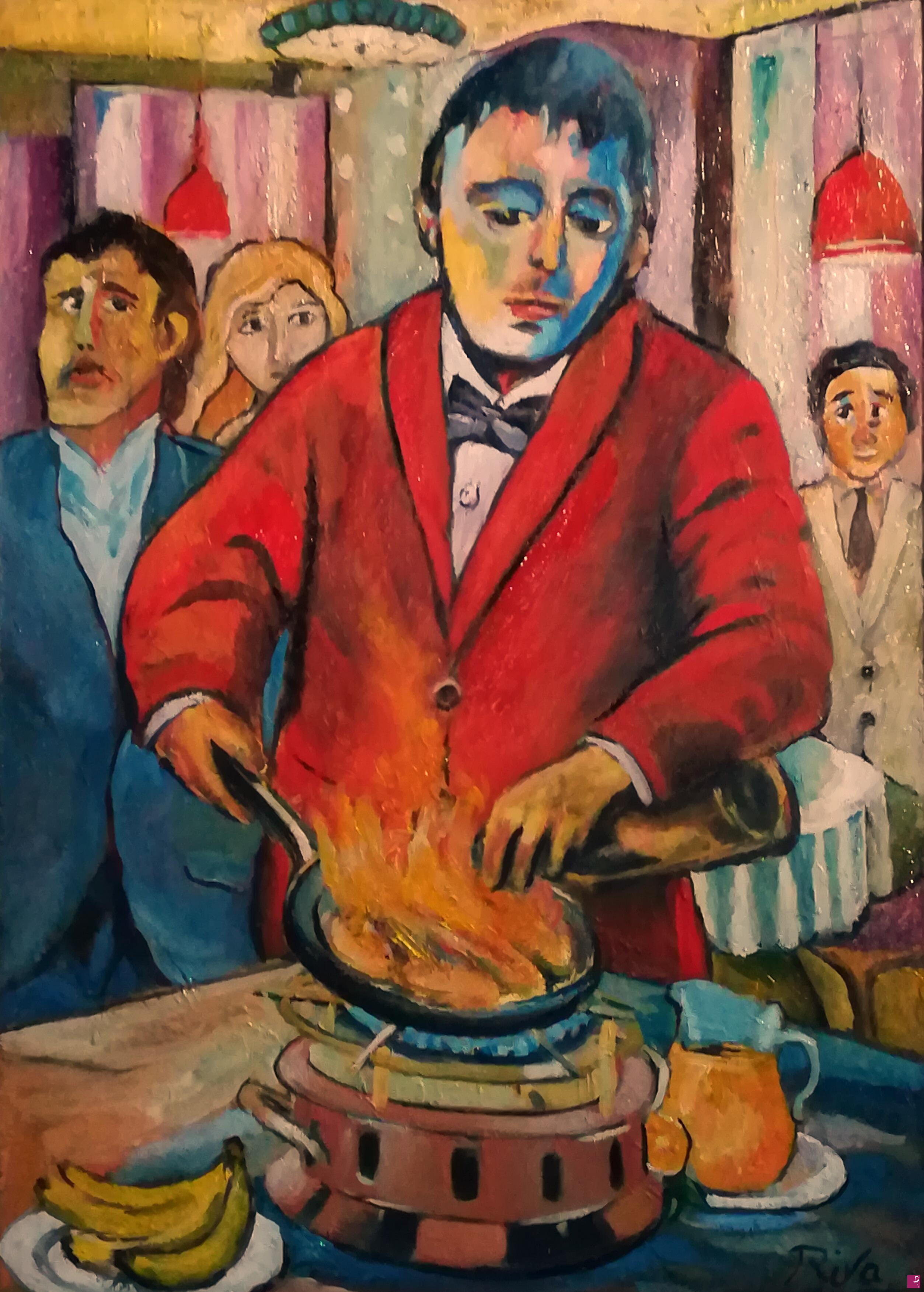 quadri in vendita online - Banane flambé