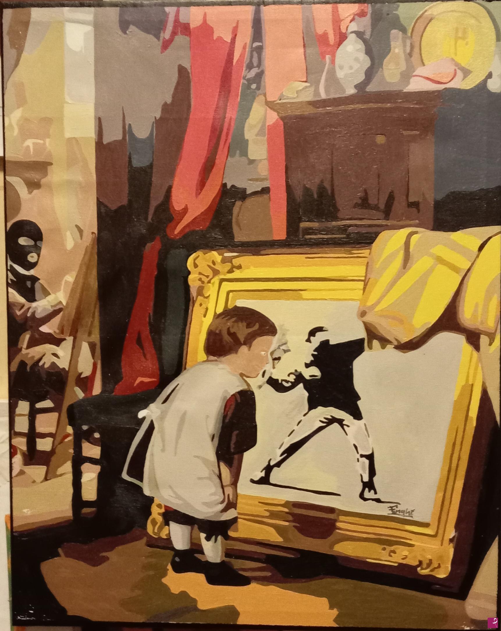 quadri in vendita online - Banksy che Dipinge 