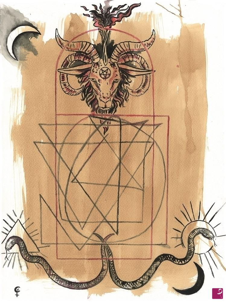 quadri in vendita online - Baphomet 