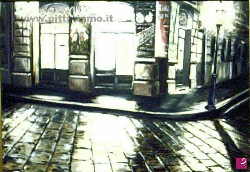 quadri in vendita online - Bar notturno in Foro Bonaparte