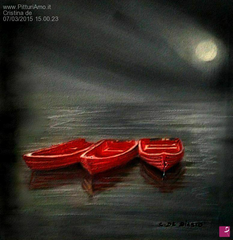 quadri in vendita online - barchette rosse