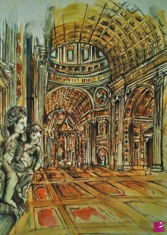 quadri in vendita online - Basilica di San Pietro a Roma
