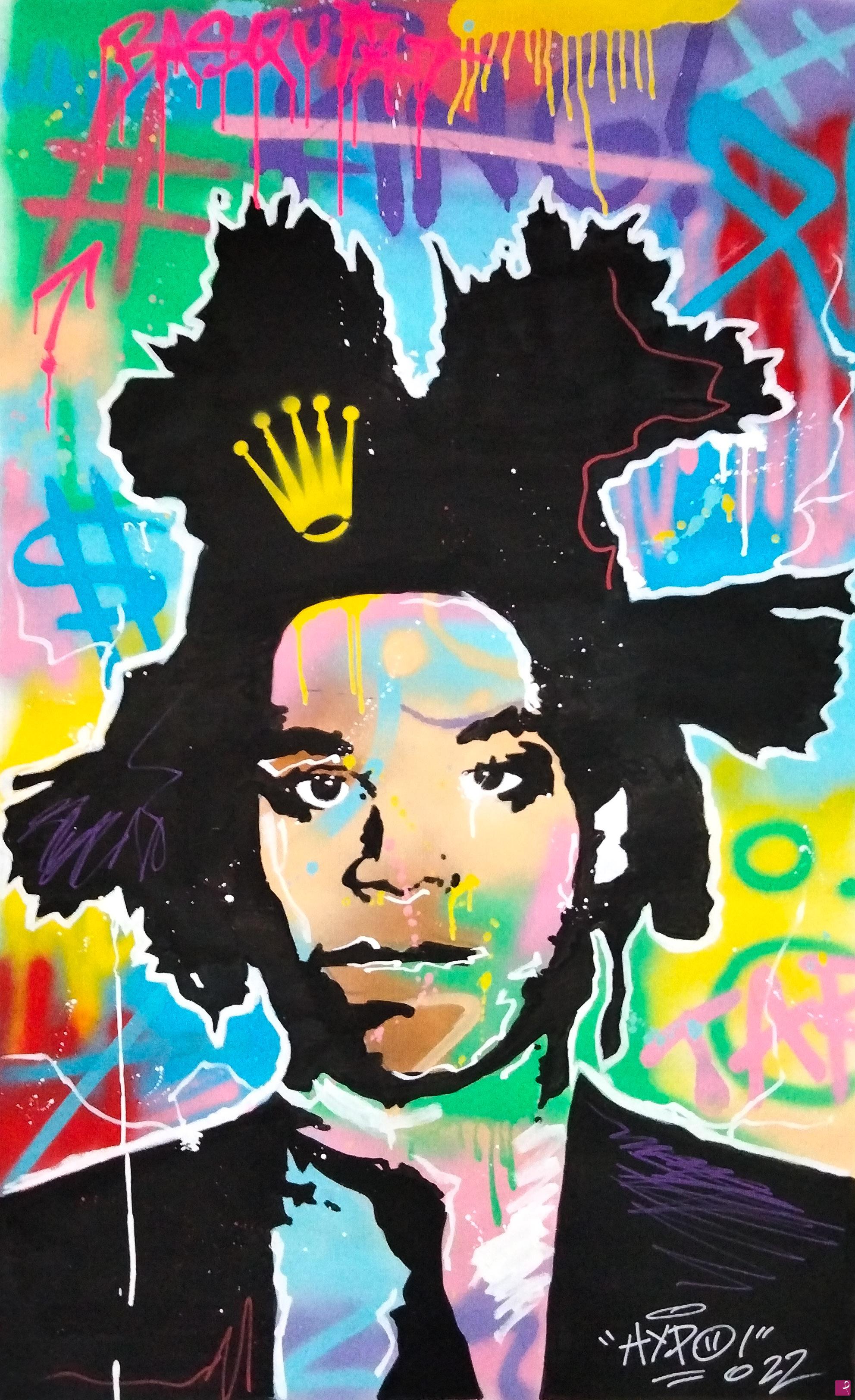 quadri in vendita online - Basquiat X Rolex